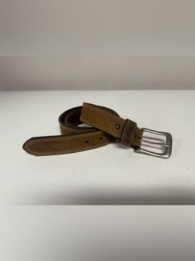 Carhartt Genuine Leather Medium Brown Belt 2202 Work Wear Casual Men 38